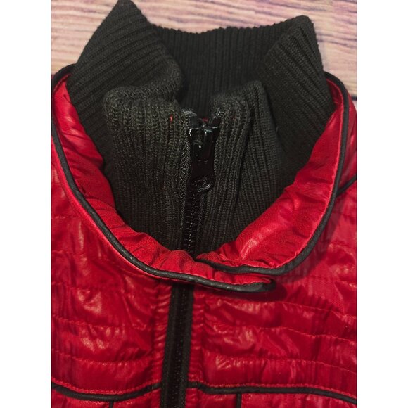 Xhilaration Womens Faux Leather Jacket Small with Ribbed Collar & Cuffs - Picture 5 of 7